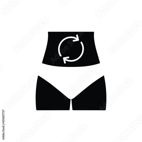 stomach ache icon vector healthy sign