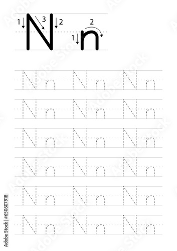 Printable letter A alphabet tracing worksheet