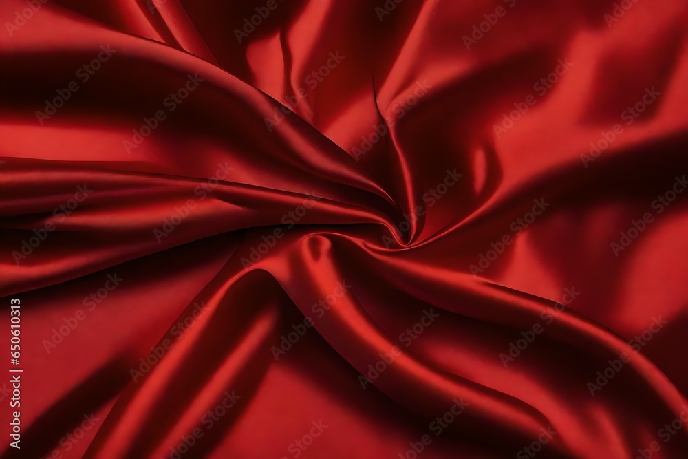 Closeup of rippled vermilion colorsatin fabric cloth texture background. High quality photo Closeup of rippled vermilion colorsatin fabric cloth texture background. High quality photo