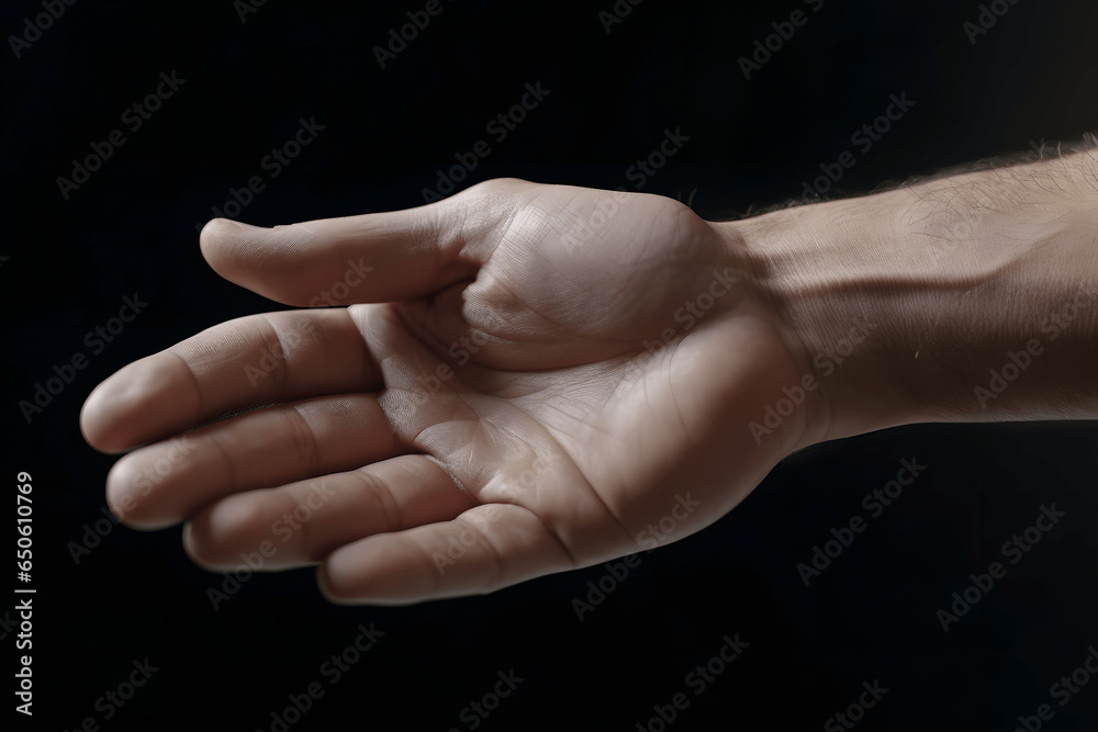 hand of man, palm