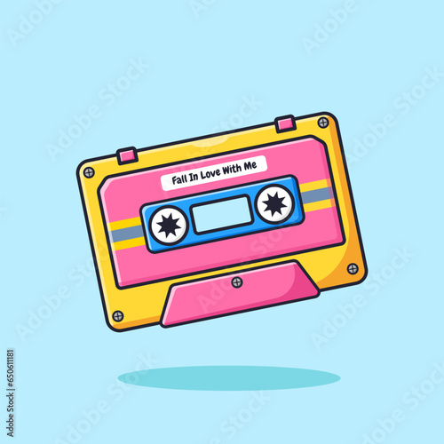 Tape or Cassette Illustration  Vector  Icon Isolated