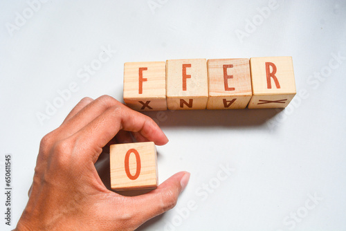 Photo of wooden blocks that make up the vocabulary 