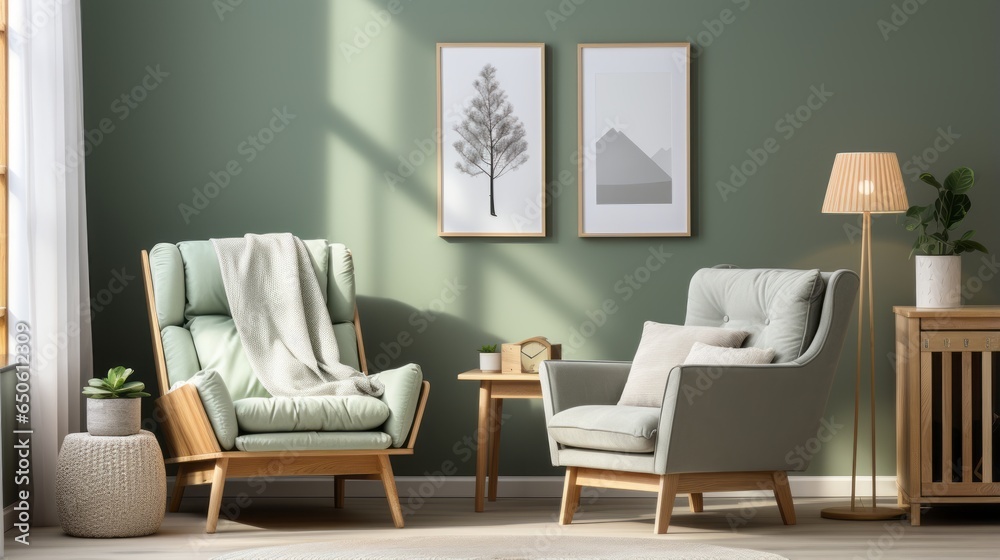An interior render of a nursery, featuring a stylish scandinavian newborn baby room with toys, plush animals, and child accessories An interior render of a nursery, featuring a stylish scandinavian newborn baby room with toys, plush animals, and child accessories