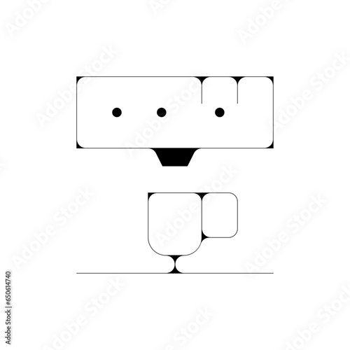 picto logo icones et symbole cafe cafetiere machine a cafe expresso italienne bar restaurant fin