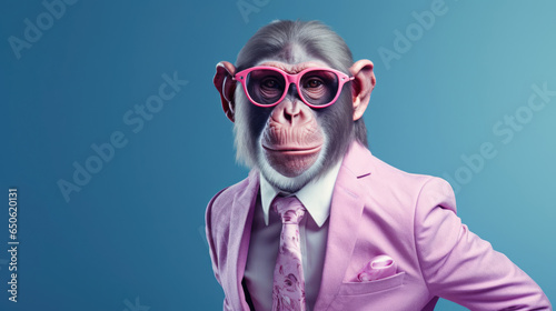 Fancy Monkey,  advertising photography,   Pastel color palette background © basketman23