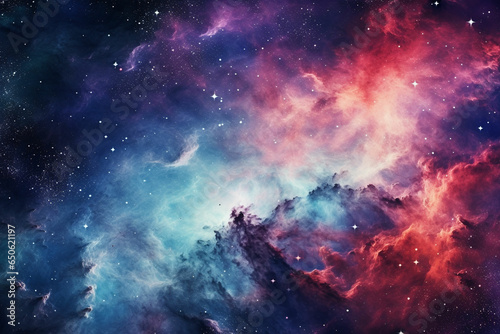 HD Wallpaper of colorful space stars galaxy nebula 3D rendering Generative AI © msroster