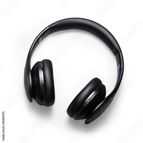 Hi-fi headpones with transparent background and natural shadow