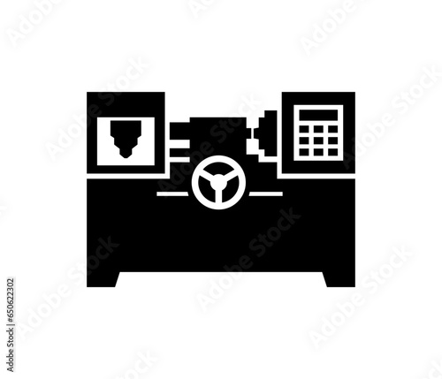 Industrial Factory Machinery Symbol Vector Icon