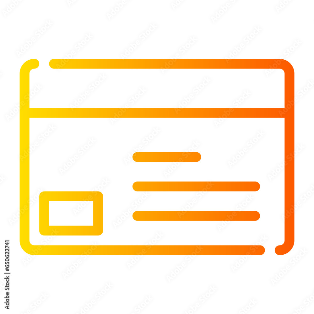 bank card gradient icon bank card gradient icon