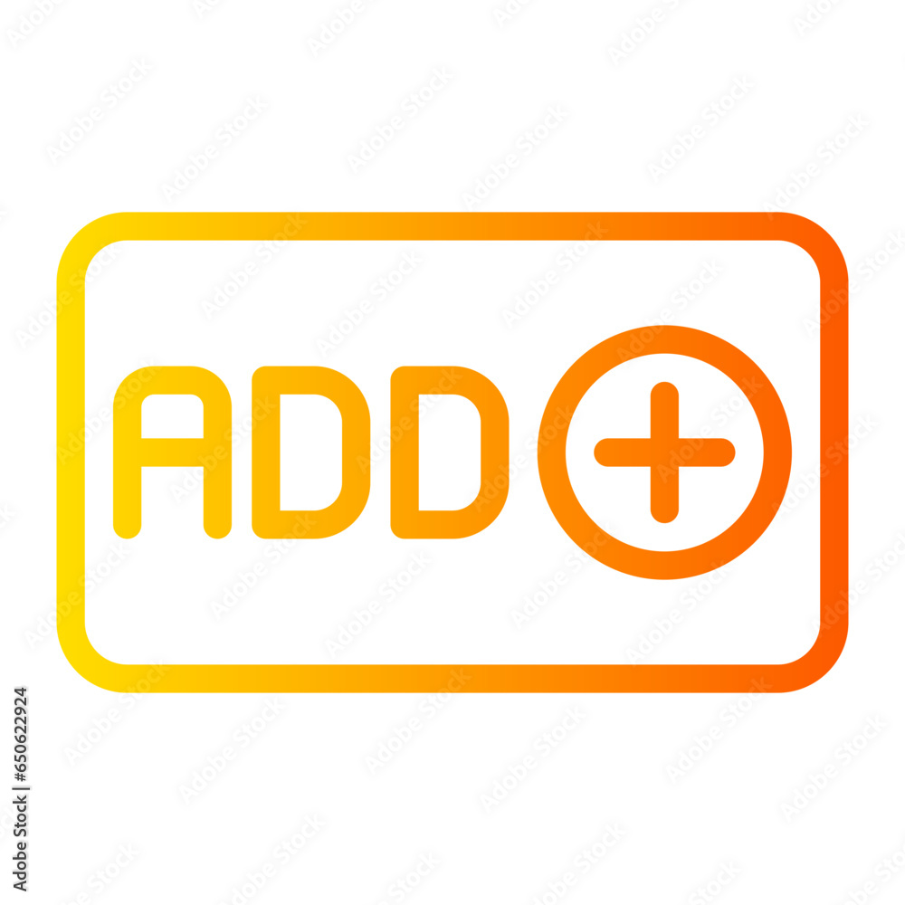 Fototapeta premium add gradient icon