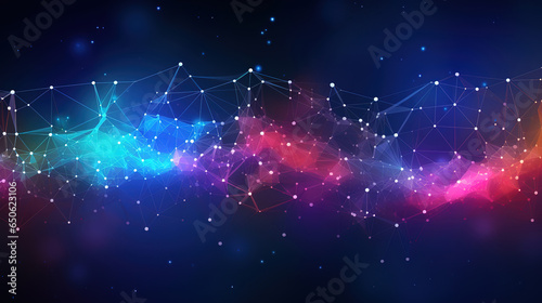 Smart city conection background. dark blu or red colors. Generative Ai