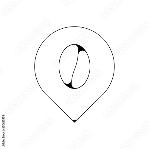 picto logo icones et symbole cafe map plan carte grain cafe fin
