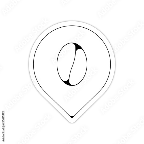 picto logo icones et symbole cafe map plan carte grain cafe fin relief