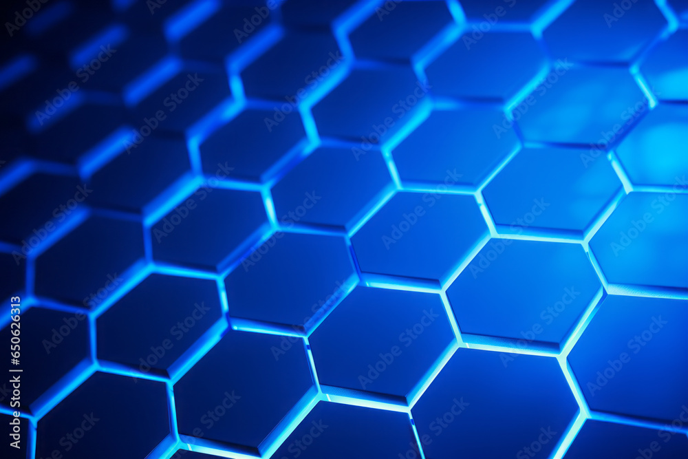 Blue hexagon technology abstract background Blue hexagon technology abstract background