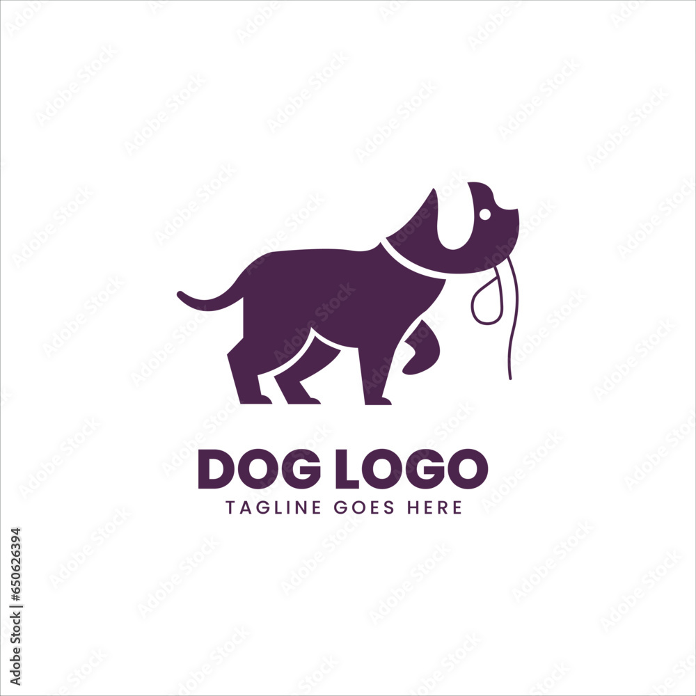 cute dog pet logo creative illustration