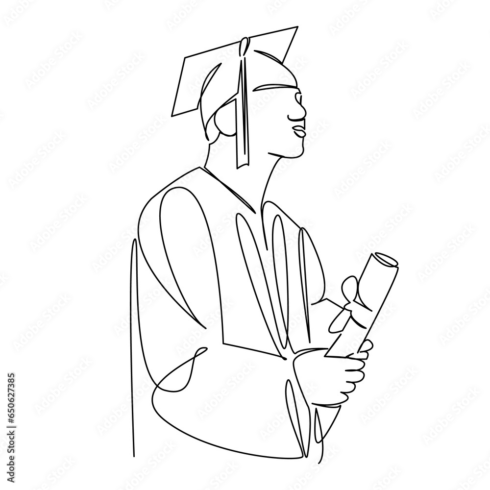 young man student received a diploma young man student received a diploma