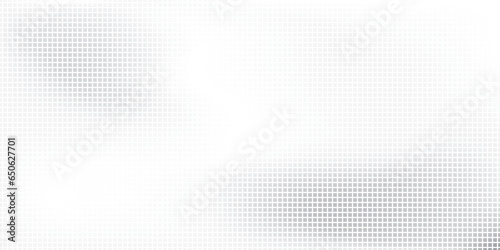 Abstract white and gray gradient background with rectangle net, square mesh. Vector illustration.