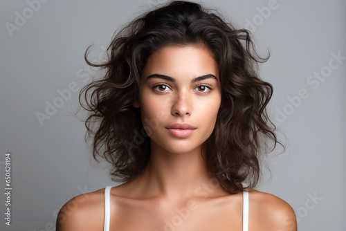 portrait of a natural and beautiful woman. health or beauty marketing campaign images.