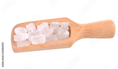 Rock sugar with wooden scoop transparent png
