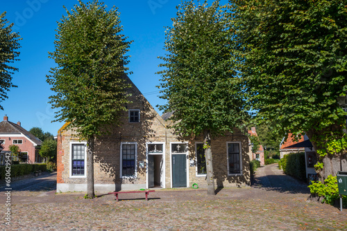 old pitoresque houses in the touristic village of bourtange photo