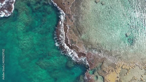 aerial view of the Achziv Beach photo