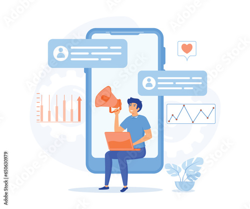 Refer a friend, affiliate partnership earn money, marketing, sharing referral business, friendship promotion, flat vector modern illustration