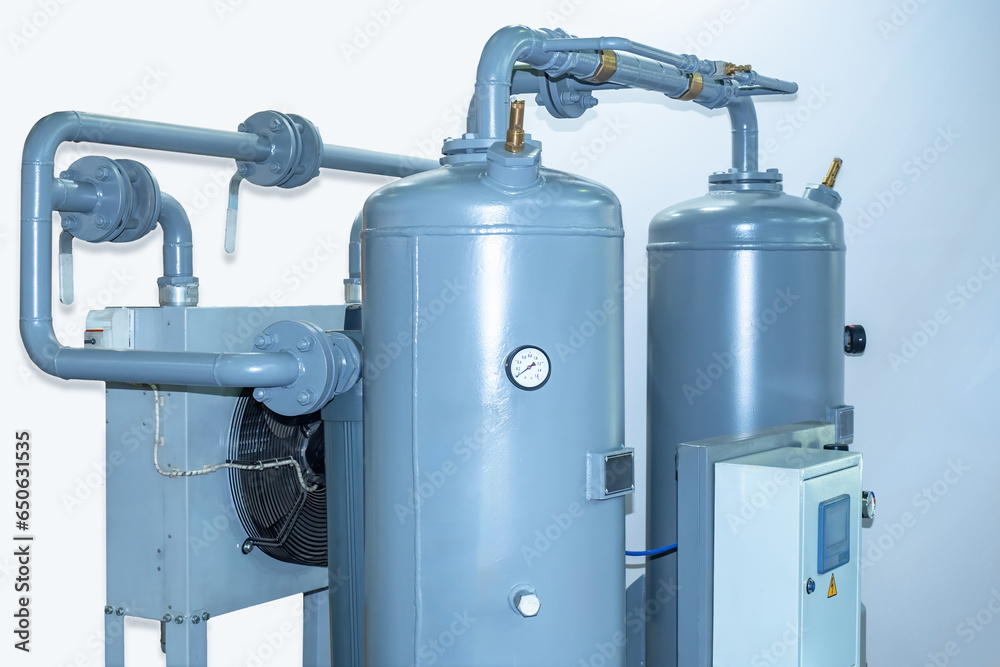 Foto de Industrial conditioning system. Tanks with nitrogen near