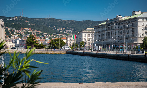 TRIESTE, ITALY - SEPTEMBER 10 2023: The old port of Trieste - Porto Vecchio , Northeast Italy photo