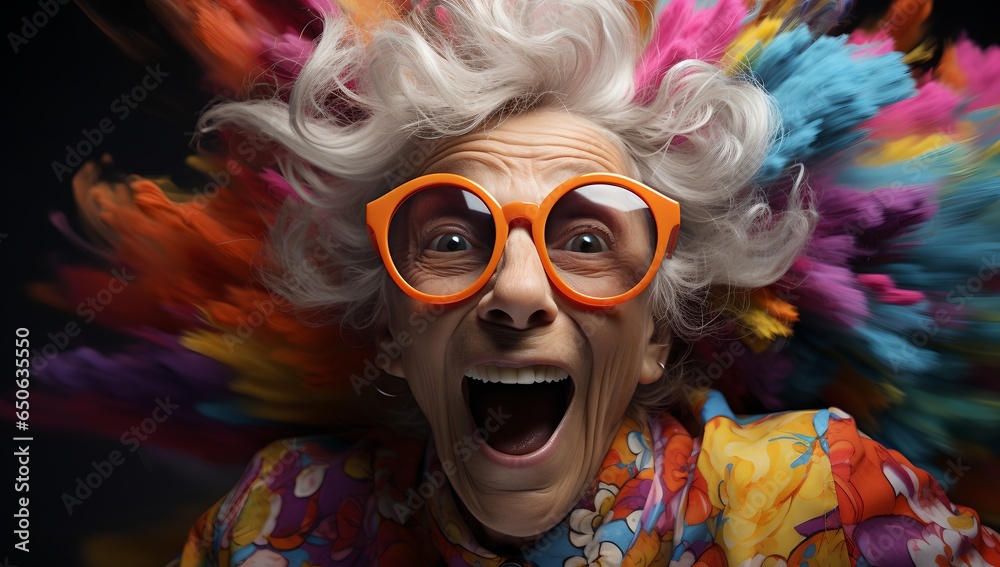 Cheerful grandma, generative ai Cheerful grandma, generative ai