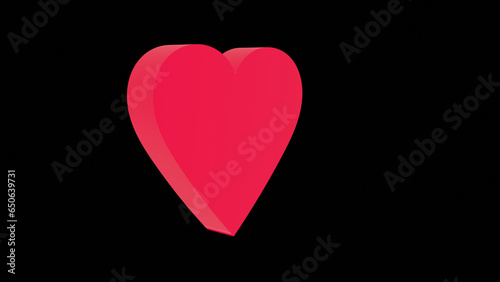 red heart on black. love, like, valentine day