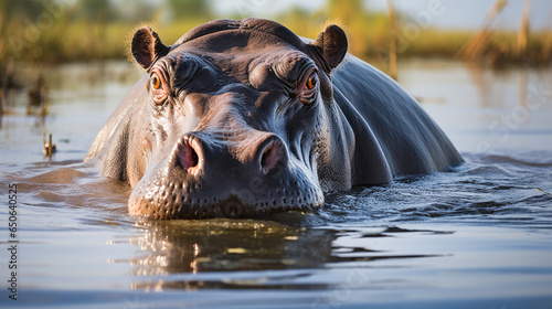 Hippopotamus Ai Generative