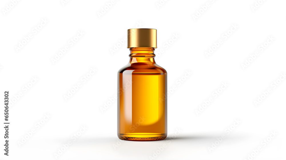 a bottle of essential oil with liquid inside the bottle isolated on white background a bottle of essential oil with liquid inside the bottle isolated on white background