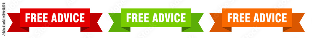 free advice ribbon. free advice isolated paper sign. banner free advice ribbon. free advice isolated paper sign. banner