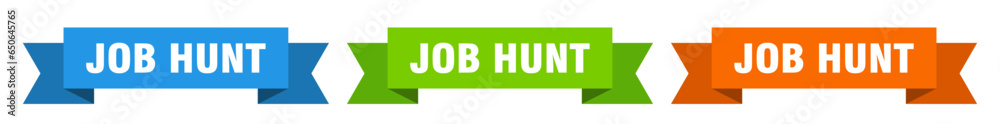 job hunt ribbon. job hunt isolated paper sign. banner job hunt ribbon. job hunt isolated paper sign. banner