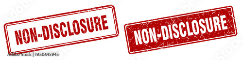 non-disclosure stamp set. non-disclosure square grunge sign