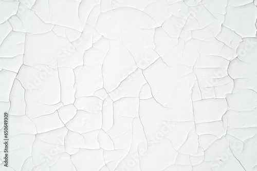 Cracked white paint on the wall, wall texture © ANGHI