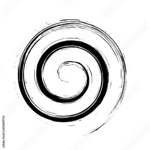 Spiral Line Abstract Grunge Brush Stroke