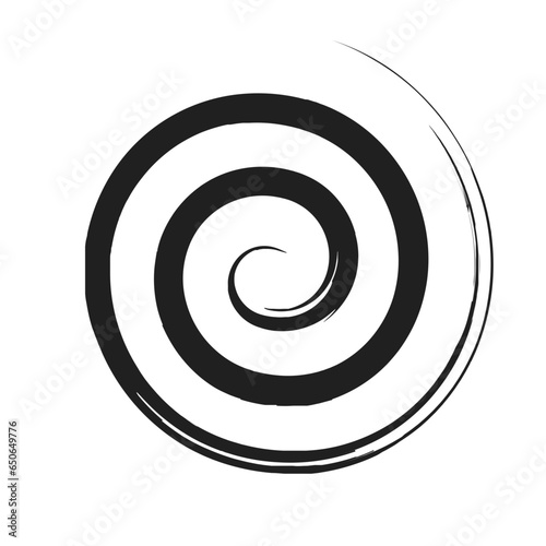 Spiral Line Abstract Grunge Brush Stroke