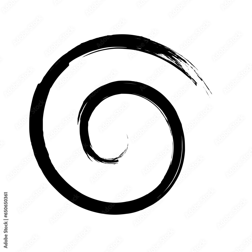 Spiral Line Abstract Grunge Brush Stroke Spiral Line Abstract Grunge Brush Stroke