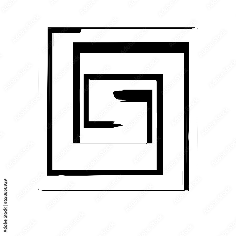 Spiral Line Abstract Grunge Brush Stroke Spiral Line Abstract Grunge Brush Stroke