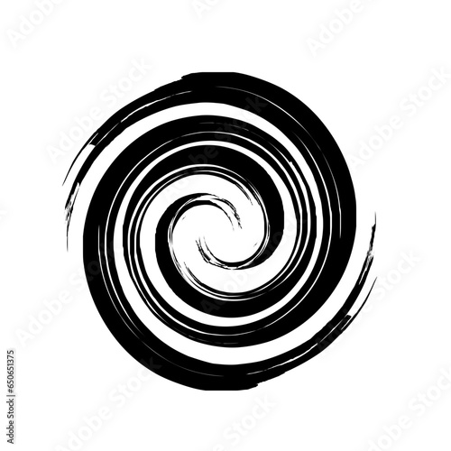 Spiral Line Abstract Grunge Brush Stroke