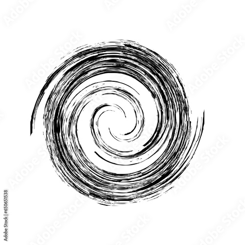 Spiral Line Abstract Grunge Brush Stroke