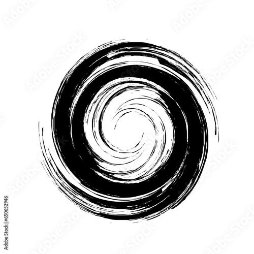 Spiral Line Abstract Grunge Brush Strock