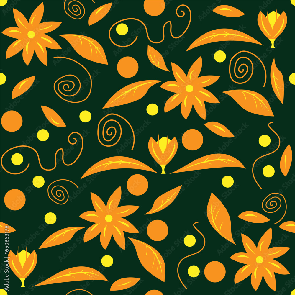 Seamless floral pattern with flowers Seamless floral pattern with flowers