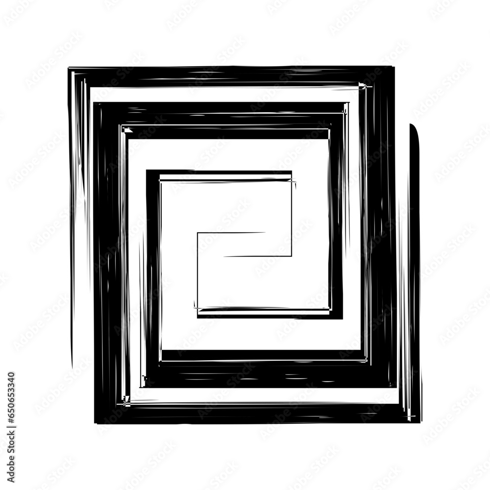 Spiral Line Abstract Grunge Brush Strock Spiral Line Abstract Grunge Brush Strock
