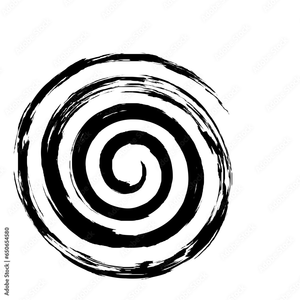 Spiral Line Abstract Grunge Brush Strock