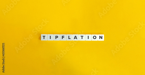 Tipflation or Tip Creep Word and Term. The Increased Rate to Tip at US Restaurants.
