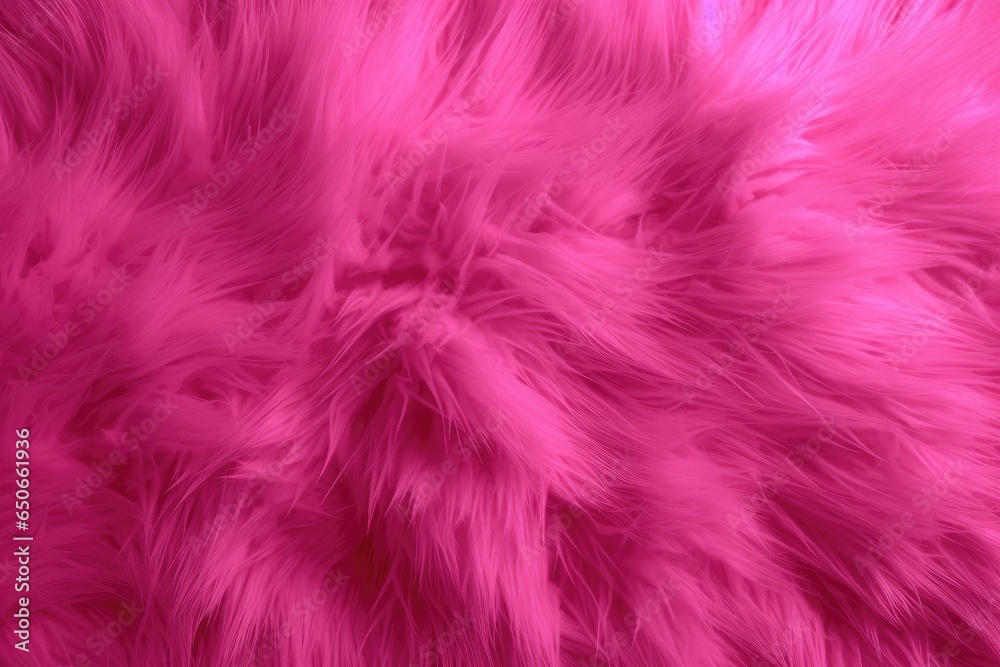 This pink fur texture background captures the beautiful texture of soft pink fur.

 Generative AI - obrazy, fototapety, plakaty 