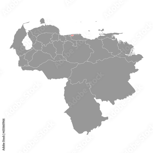 Distrito Capital map  administrative division of Venezuela.