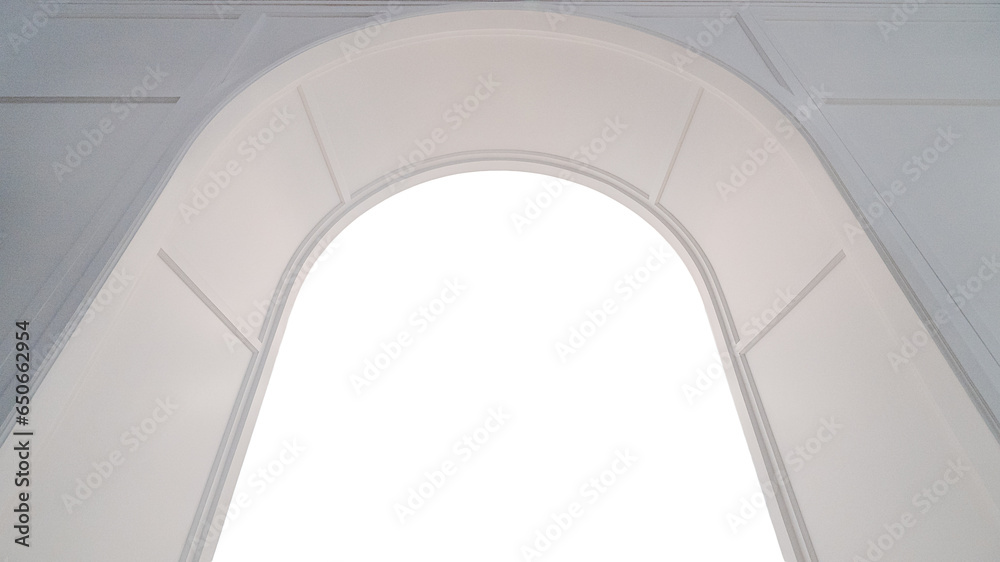 Fototapeta premium Modern classical style white luxury arch door
